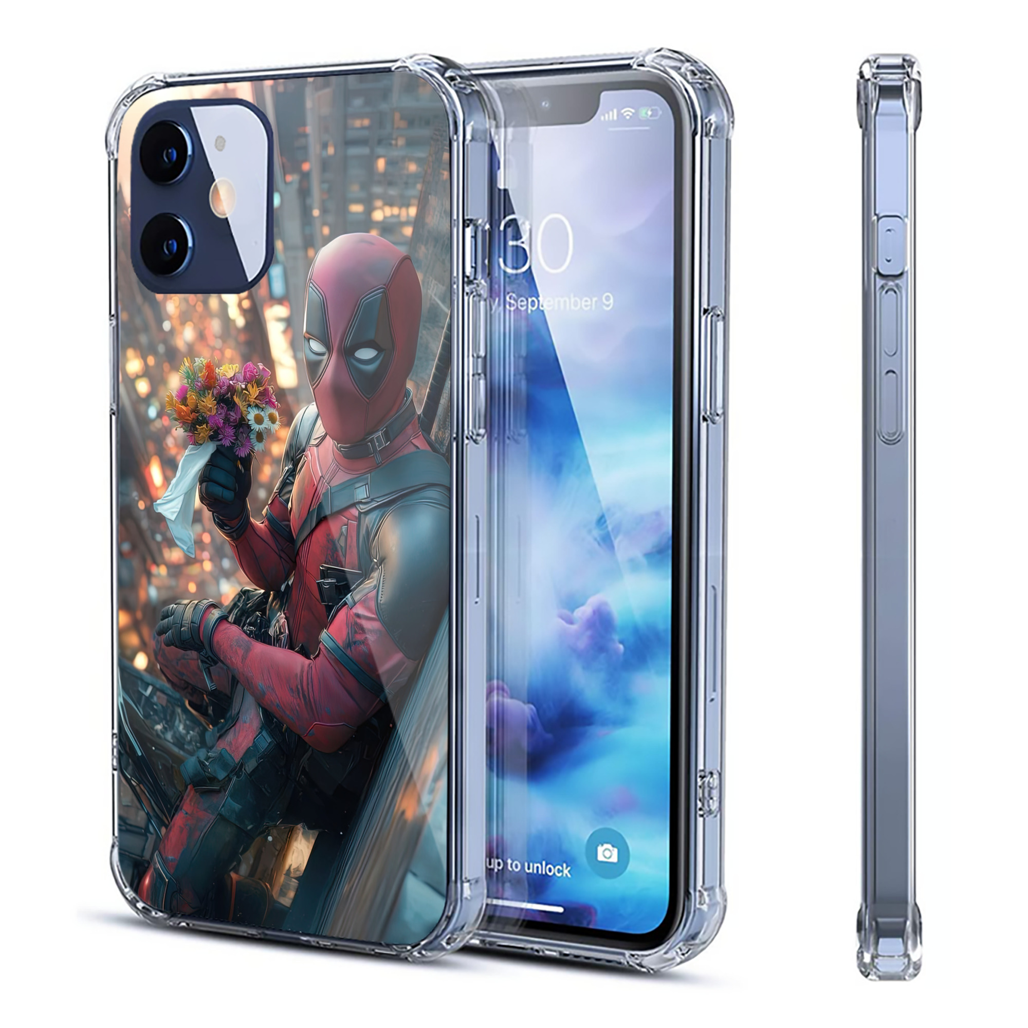（画像用） Deadpool デッドプール 【iPhone 12シリーズ対応】透明スマホケース（クリアソフトケース）